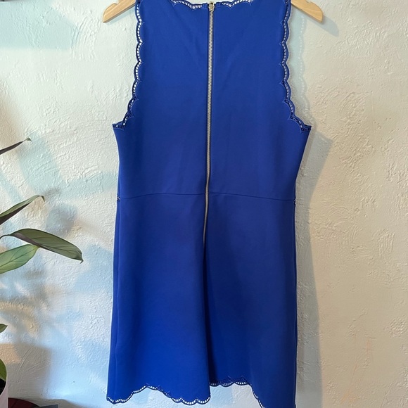 TED BAKER LONDON ROYAL BLUE CODI SCALLOPED DRESS - Picture 6 of 10